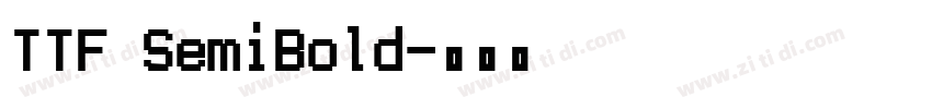 TTF SemiBold字体转换